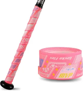 1.1mm Bat Grip Tape, Greek Key Double-Stamping Textured, Baseball & Softball Bat Tape for All-Weather Performance, Non-Slip, Precut for Easy Install