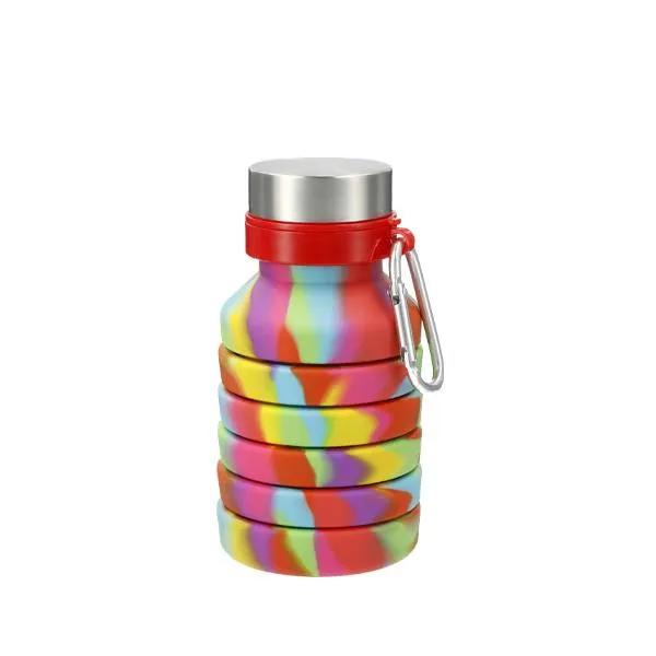 18oz Zigoo Silicone Collapsible Tie Dye Bottle (Q577111)