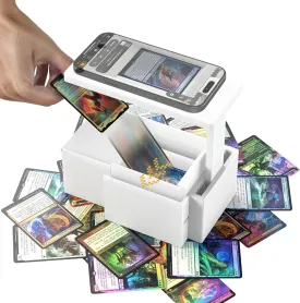 2025 Enhanced Trading Card Scanner, MTG Card Scanner Stand, Phone Stand MTG Accessories, Fit for un-Sleeved and Sleeved Cards, Only Available for ManaBox