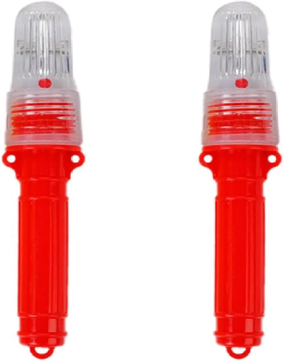 2pcs Coast Guard Approved Boat Flares Kit - Auto Marine Flares-Waterproof Emergency Signals for Fishing Nets, Life Rafts, Buoys & Boats, Intelligent Light Control (Red)