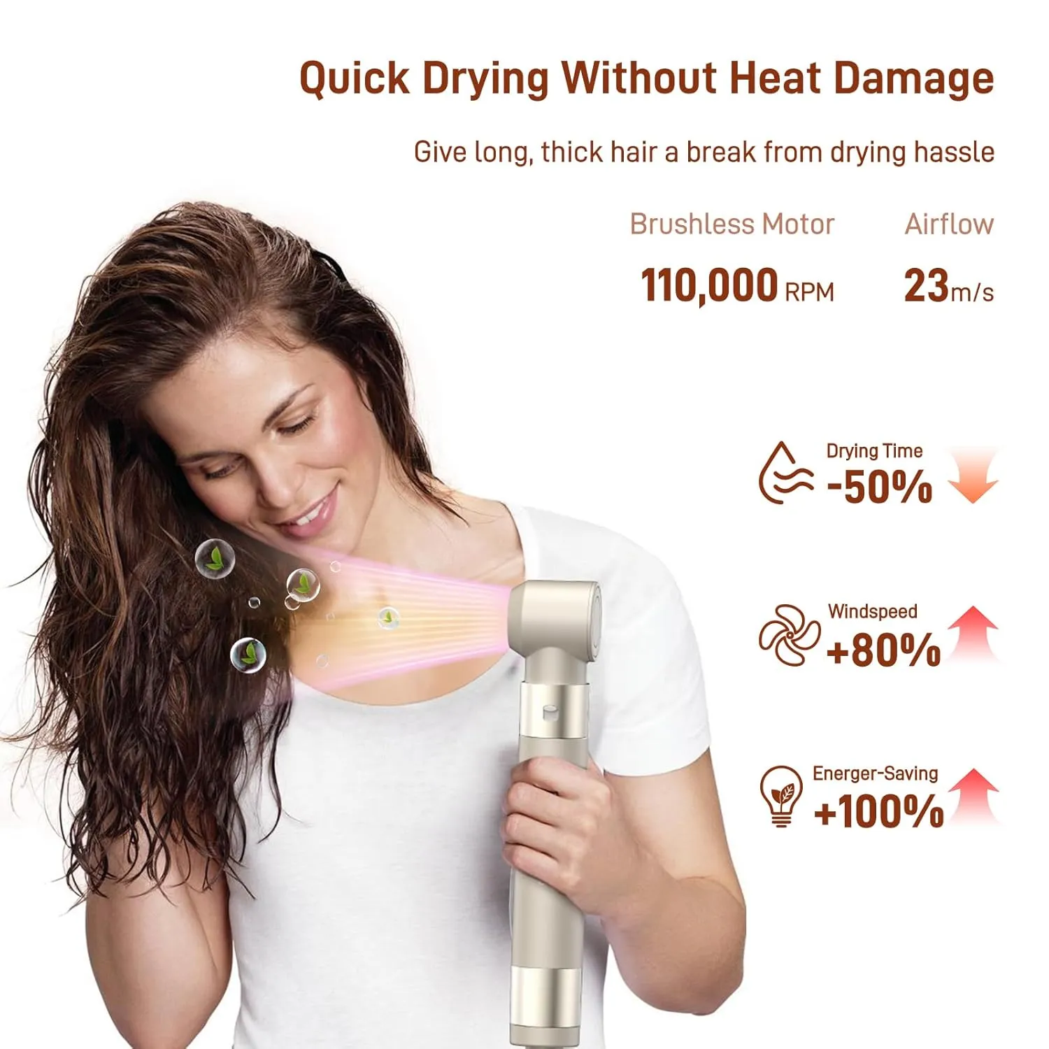 5-in-1 Hot Air Styler  110,000 RPM Brush Blow Dryer with Auto Wrap Curlers, Fast Drying, Frizz-Free, No Heat Damage  Curl, Straighten, & Add Volume for Salon-Quality Hair