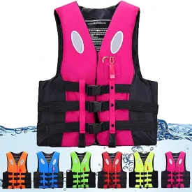Adult Kayak Vest High Buoyancy Swim Vest Women's Men's Adjustable Safety Jacket Swimming Fishing Outdoor Water SportsSurfing, Rafting, Kayaking (Color : Pink, Size : XX-Large)