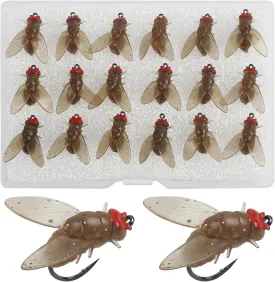 Bionic Fly Fishing Bait,18pcs/36pcs Trout Jig Swimbait Fly Hook Soft Bait Dry Flies Fly Fishing Lures Assortment Kit Attractant Fishing Gear Artificial Fishing Lure Panfish Lure Set