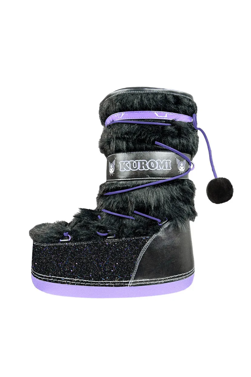 Blizz Kuromi Snow Boots [Black/Lavender]