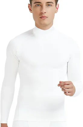 COOLOMG Mens Thermal Baselayer Fleece Lined Shirts Cold Weather Compression Long Sleeve Tops