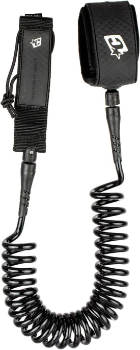 Creatures of Leisure Reliance Sup Ankle Coil 10Ft Leash Black Black Black 10'0"