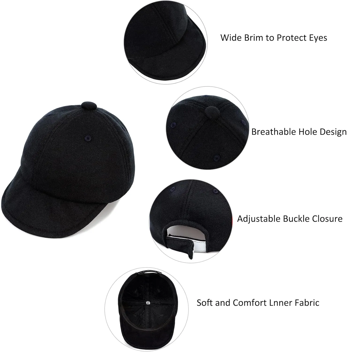 Durio Baby Baseball Cap - Adjustable Infant Hats for Sun Protection - Soft Newborn Baseball Hat for Baby Boys
