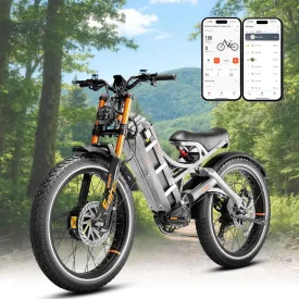 eAhora Romeo Pro 3 [2025 Latest] 50 Mph Electric Bike for Adults, 5000W Dual Motor Ebike, 60V 80Ah 250 Miles Long Range Electric Bike, 26*4.0 Fat Tire Air Full Suspension Off-Road E-Bike, UL2849