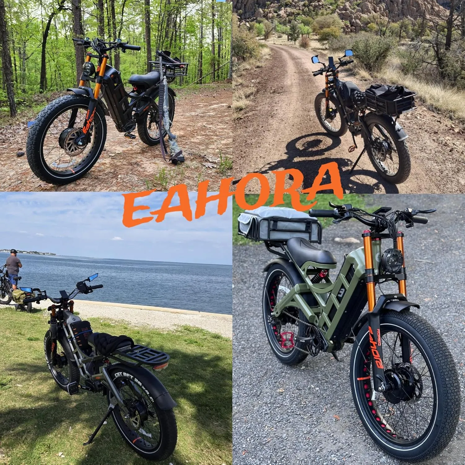 eAhora Romeo Pro 3 [2025 Latest] 50 Mph Electric Bike for Adults, 5000W Dual Motor Ebike, 60V 80Ah 250 Miles Long Range Electric Bike, 26*4.0 Fat Tire Air Full Suspension Off-Road E-Bike, UL2849