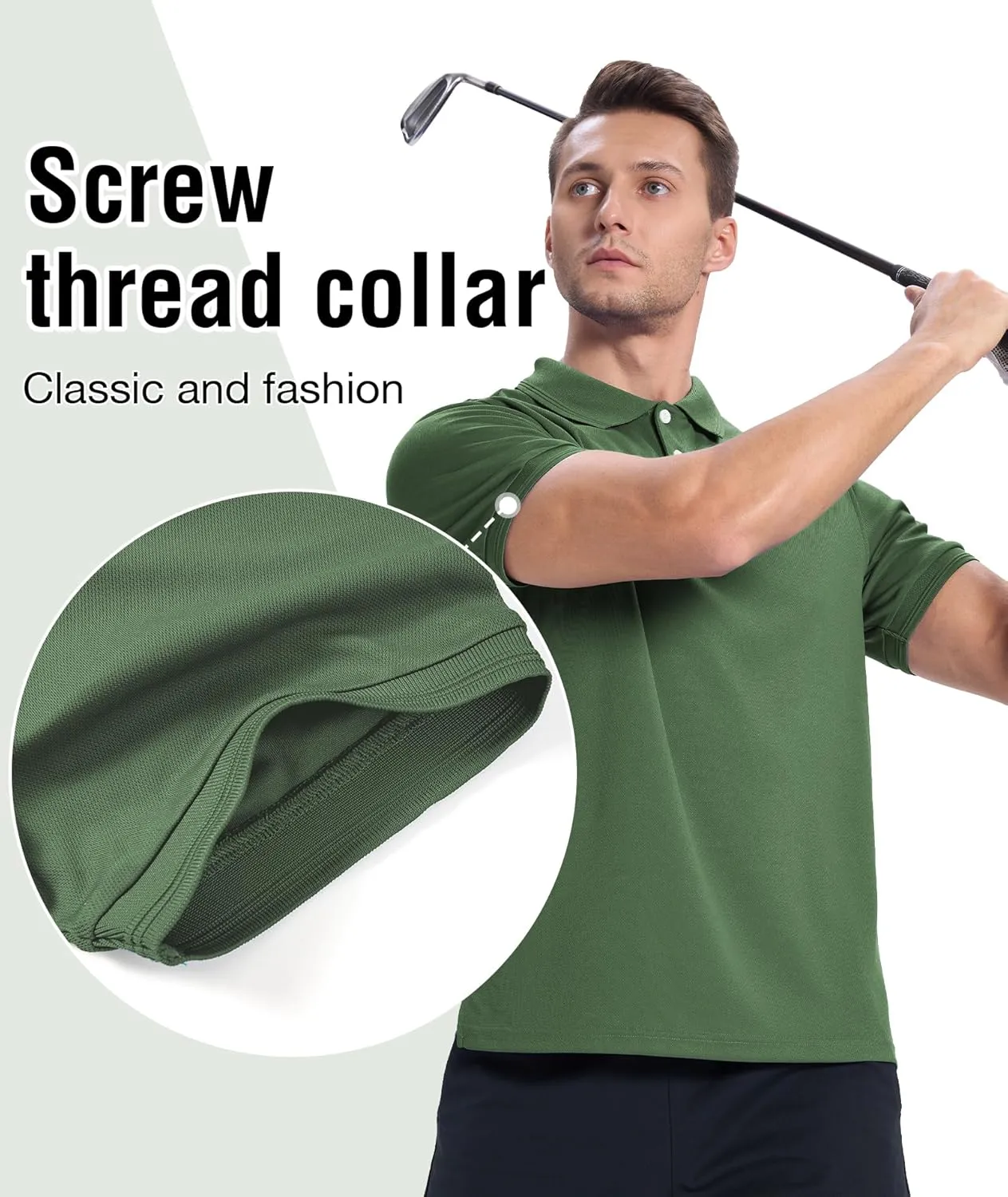 GEEK LIGHTING 3 Pack Mens Polo Shirts Short Sleeve Golf Shirt for Men Casual Athletic Collared T-Shirts