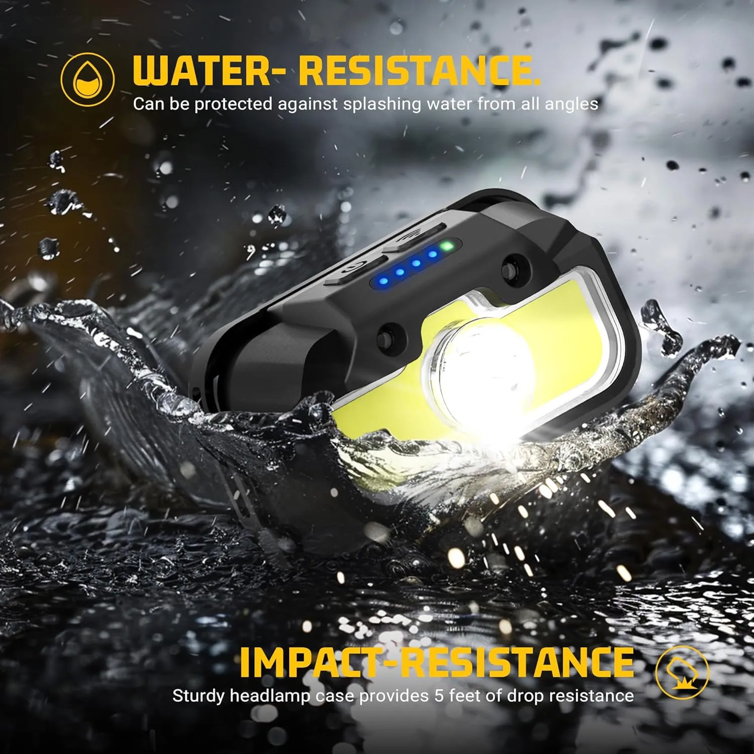 Headlamp Rechargeable, 4 Pack 1300 Lumen Ultra-Light Bright Head Lamp with White Red Green, 14 Modes Adjustable Waterproof Motion Sensor Headlight for Outdoor Camping Running Cycling Hiking