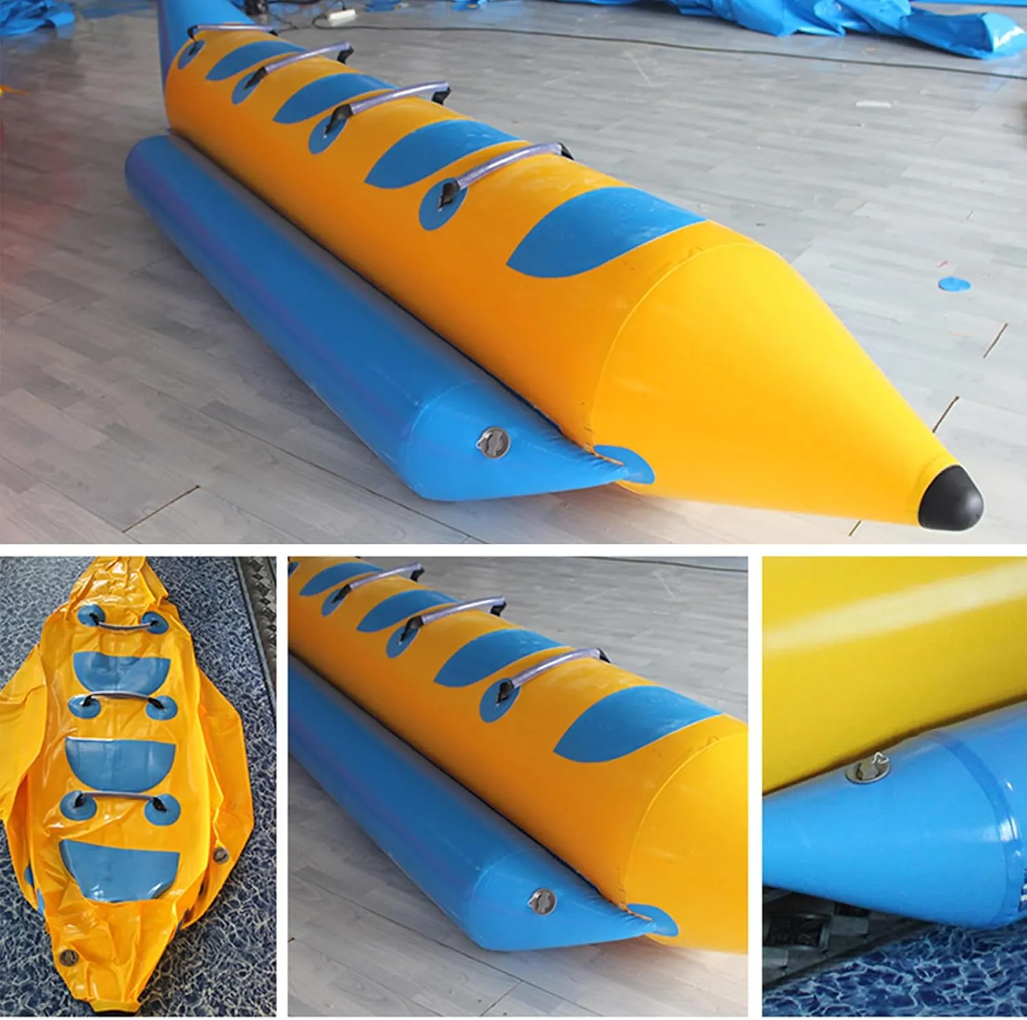 Inflatable Banana Boat, PVC Inflatable Tugboat, Water Surfing Inflatable Raft for Adults and Children to Play On The Water,A