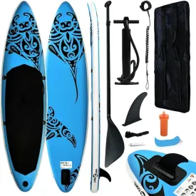 Inflatable Stand Up Paddleboard Set, Puncture-Proof, Easy Inflate with High Pressure Gauge, Includes Accessories, Blue