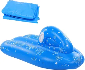 Inflation Children Skiing Car, Kid Inflatable Snowboard, Easy to Inflate Snow Tubing Raft Toy, Cold Resistant PVC Material, for Winter Skiing and Summer Water Skiing