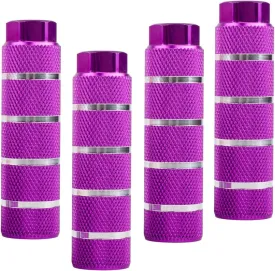 KINSPORY 4 Pack Bike Pegs for 3/8 inch Axles, Aluminum Alloy Anti-Skid BMX Bicycle Pegs for Mountain Bike Backseats Stands Cycling Rear Stunt Pegs