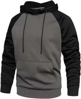 LBL Leading the Better Life Men's Solid Pullover Hoodies Sports Soft Blend Fleece Hooded Sweatshirts with Kangaroo Pocket