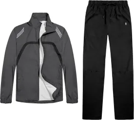 Little Donkey Andy Women Lightweight Running Jacket 2 Pieces Set, Full Zip Track Sports Suits for Cycling, UV Protection