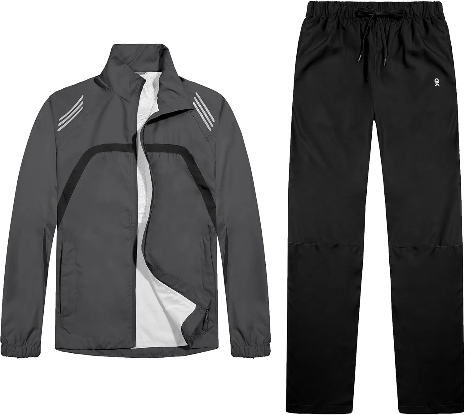 Little Donkey Andy Women Lightweight Running Jacket 2 Pieces Set, Full Zip Track Sports Suits for Cycling, UV Protection