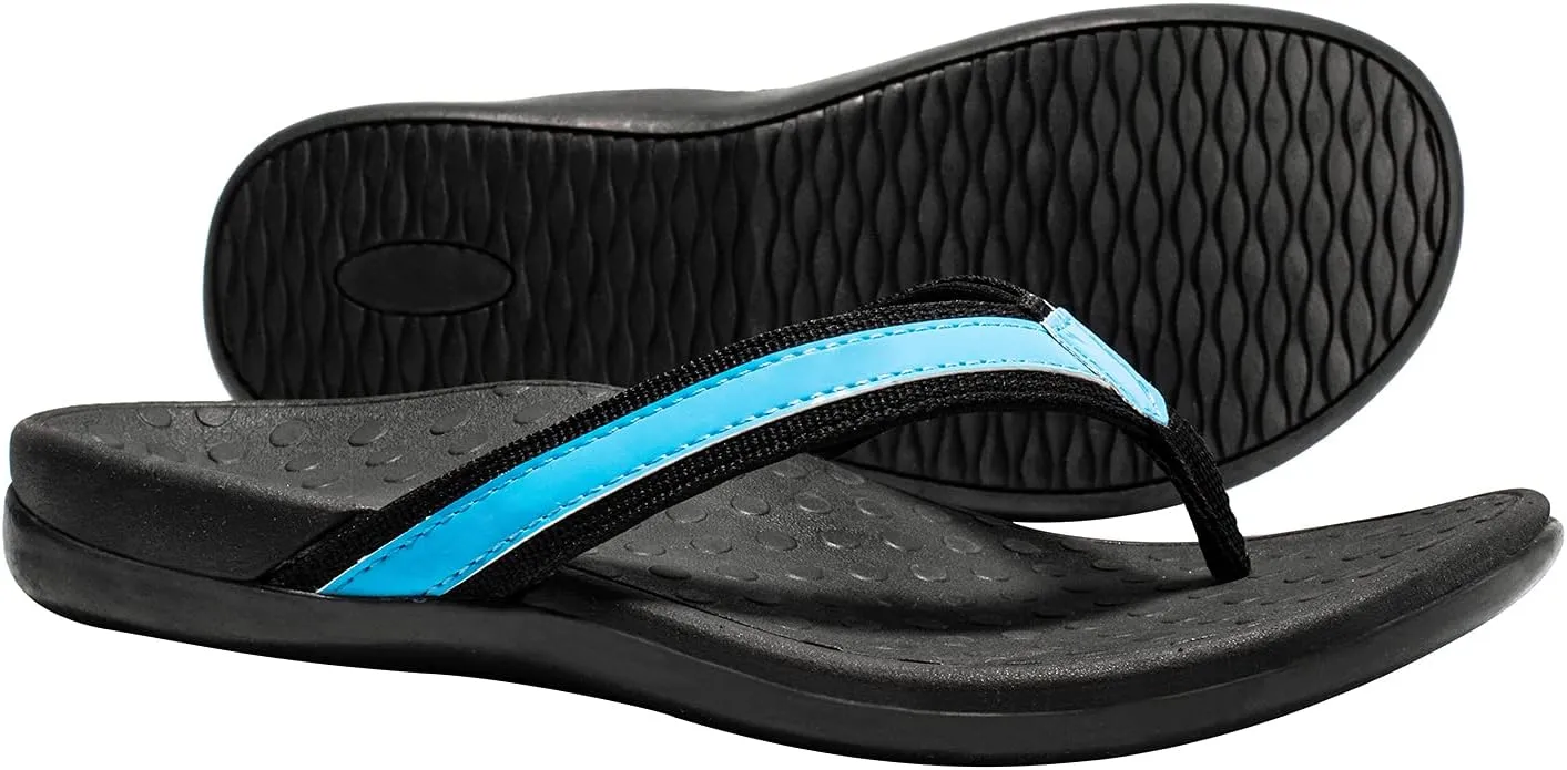 LLSOARSS Plantar Fasciitis Feet Sandal with Arch Support - Best Orthotic flip Flops for Flat FeetHeel Pain- for Women