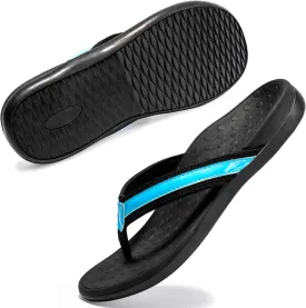 LLSOARSS Plantar Fasciitis Feet Sandal with Arch Support - Best Orthotic flip Flops for Flat FeetHeel Pain- for Women