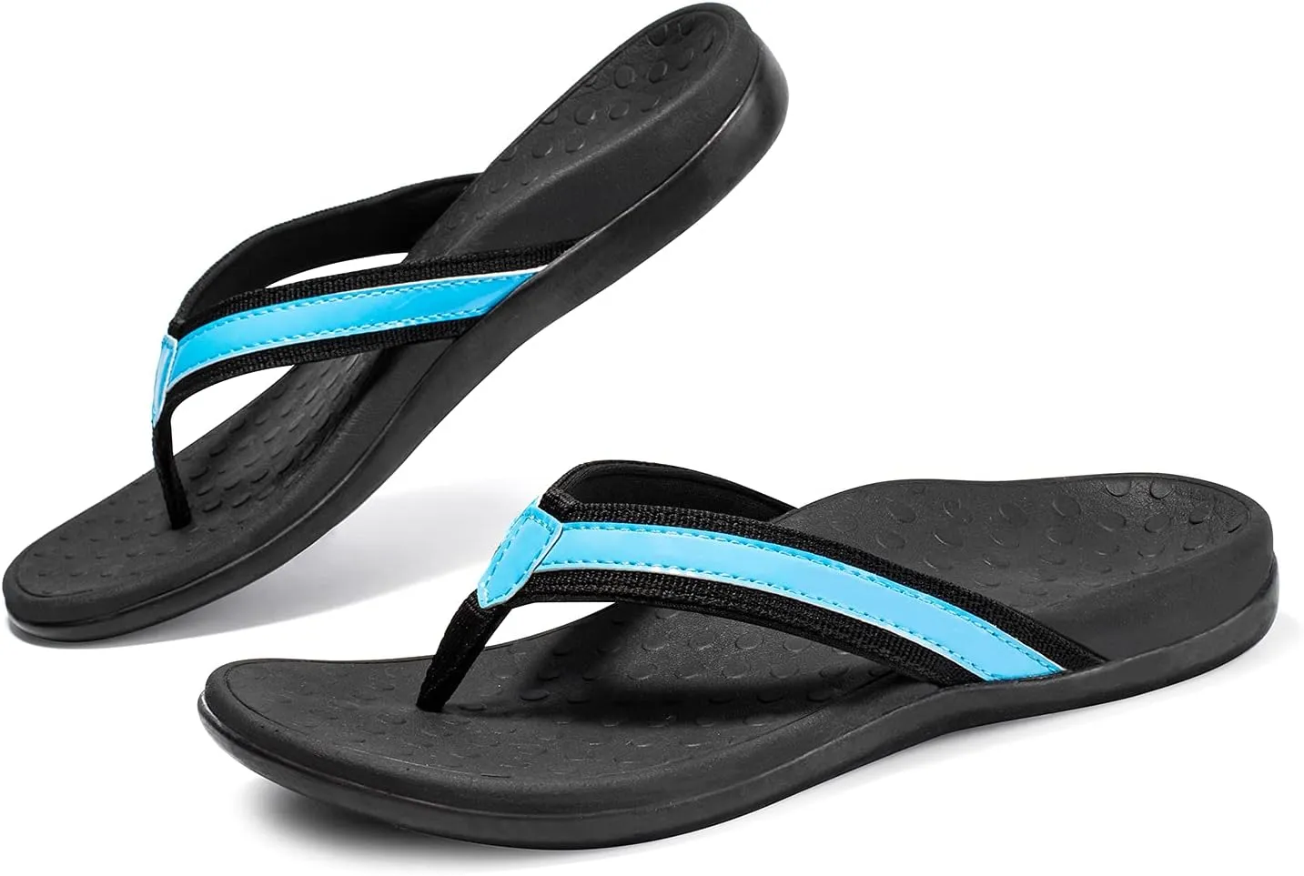 LLSOARSS Plantar Fasciitis Feet Sandal with Arch Support - Best Orthotic flip Flops for Flat FeetHeel Pain- for Women