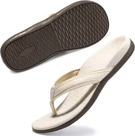 LLSOARSS Plantar Fasciitis Feet Sandal with Arch Support - Best Orthotic flip Flops for Flat FeetHeel Pain- for Women