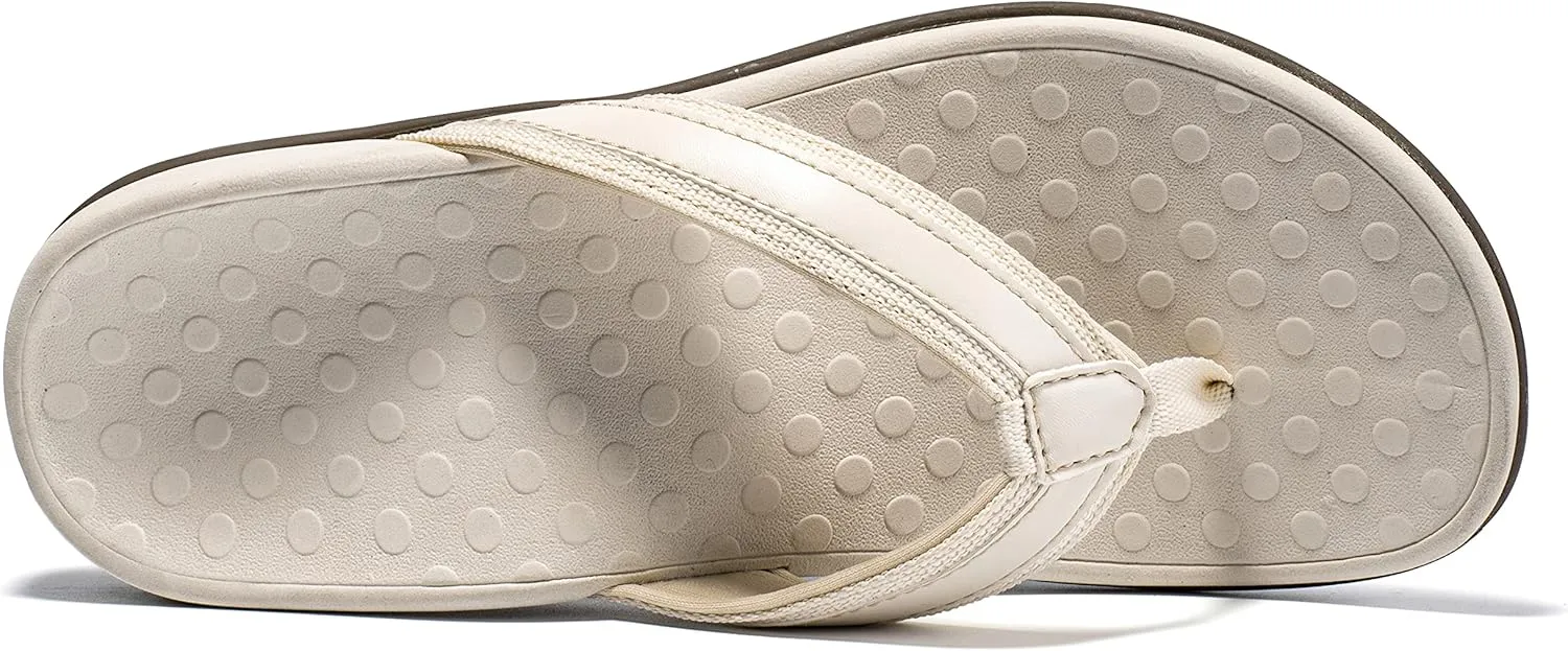 LLSOARSS Plantar Fasciitis Feet Sandal with Arch Support - Best Orthotic flip Flops for Flat FeetHeel Pain- for Women