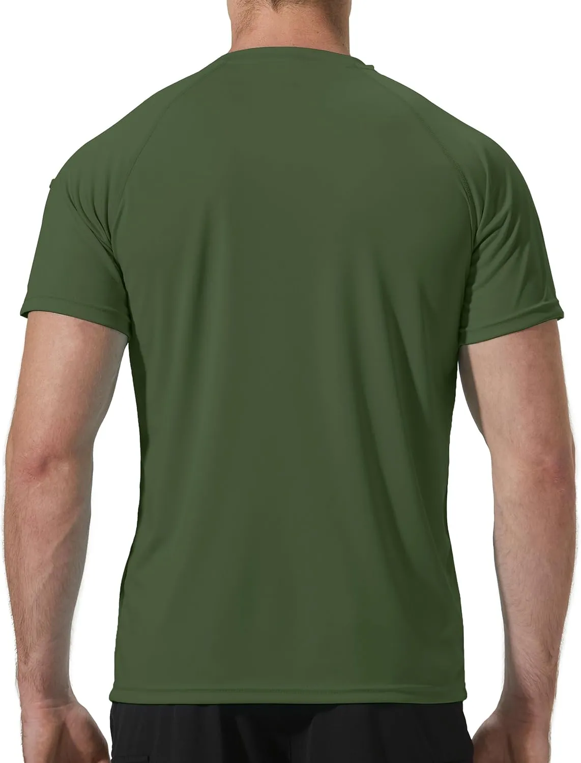 Men's Rash Guard Swim Shirts Short Sleeve UV Sun Protection Quick Dry UPF 50  SPF Fishing Beach Water Shirt