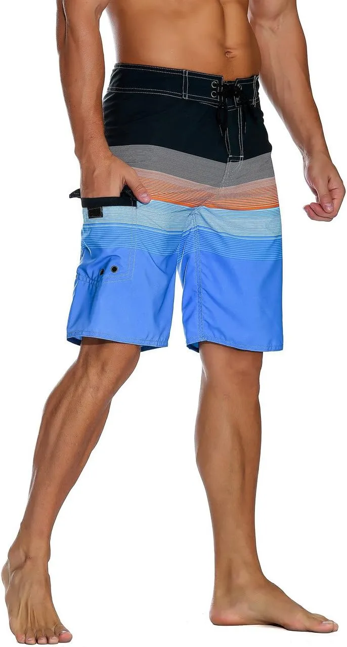 Nonwe Men's Sportwear Quick Dry Board Shorts with Lining