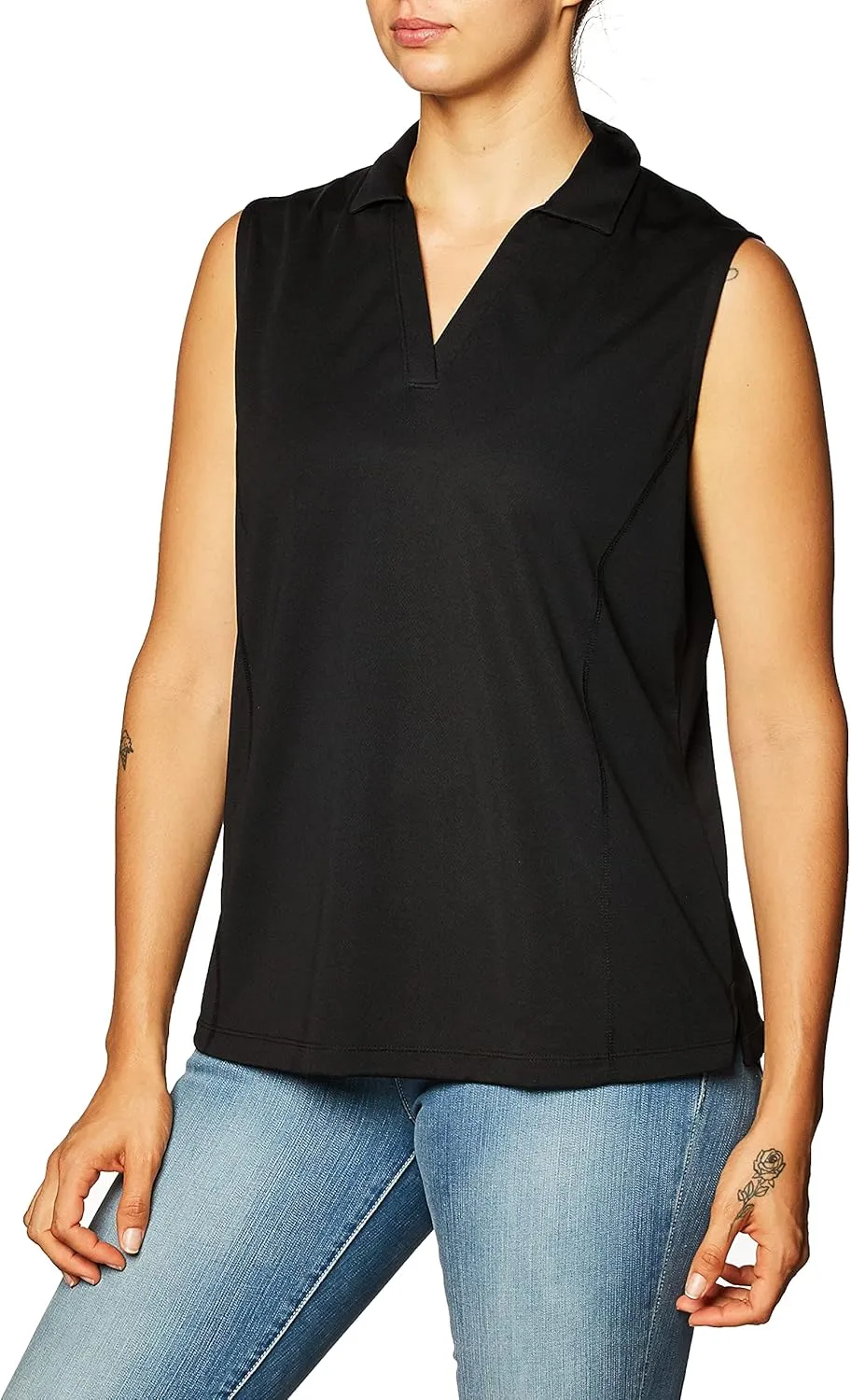 PGA TOUR Women's Airflux Sleeveless Golf Polo Shirt