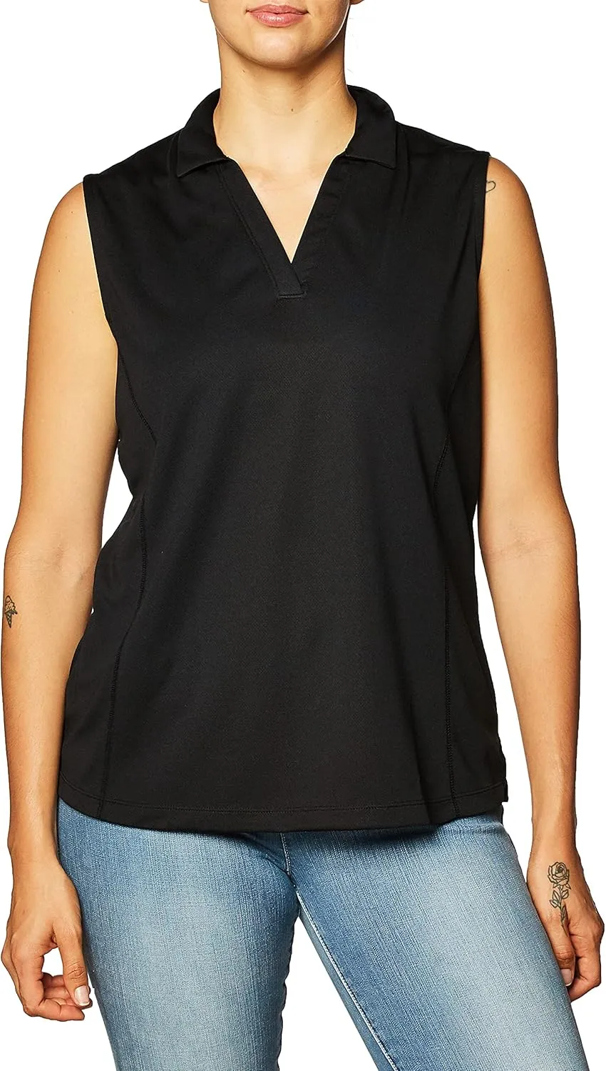 PGA TOUR Women's Airflux Sleeveless Golf Polo Shirt