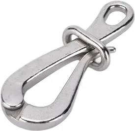 Quick Release Hook for Lifeboats 316 Stainless Steel Polished Anti Boat Hardware Accessories 4in Durable Marine Grade Rigging Hardware for Ships and Liferafts