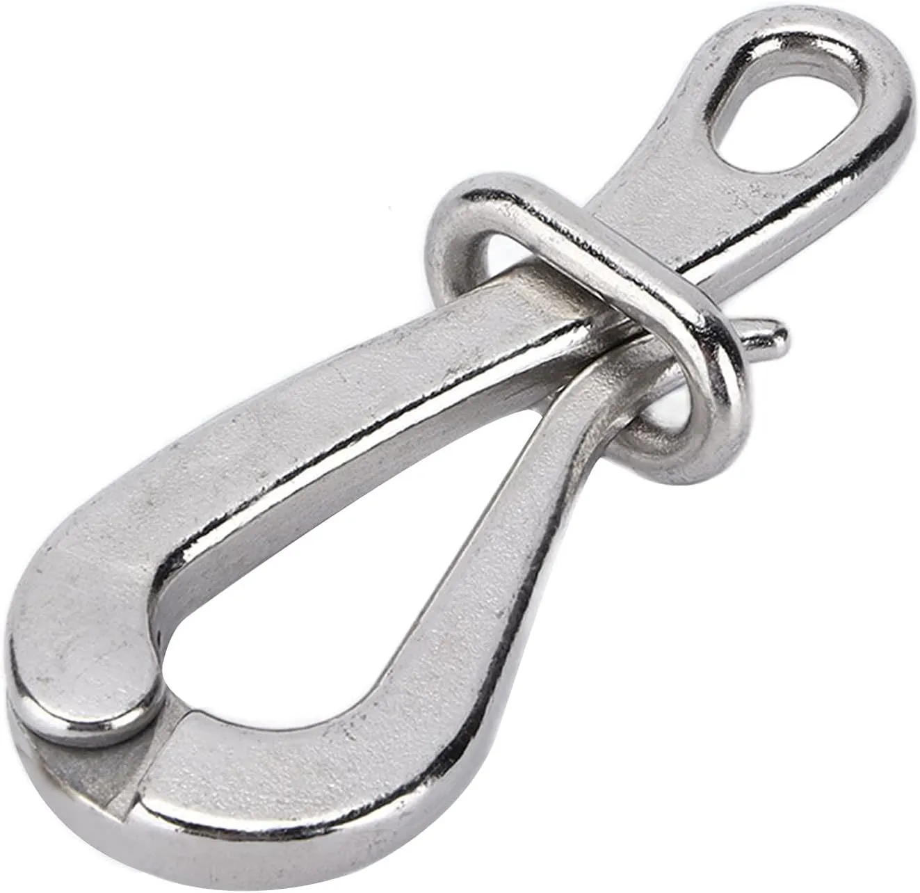 Quick Release Hook for Lifeboats 316 Stainless Steel Polished Anti Boat Hardware Accessories 4in Durable Marine Grade Rigging Hardware for Ships and Liferafts