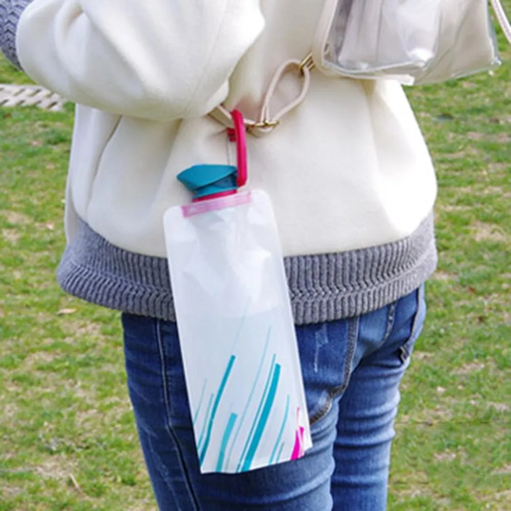 Reusable 700mL Sports Travel Collapsible Water Bottle