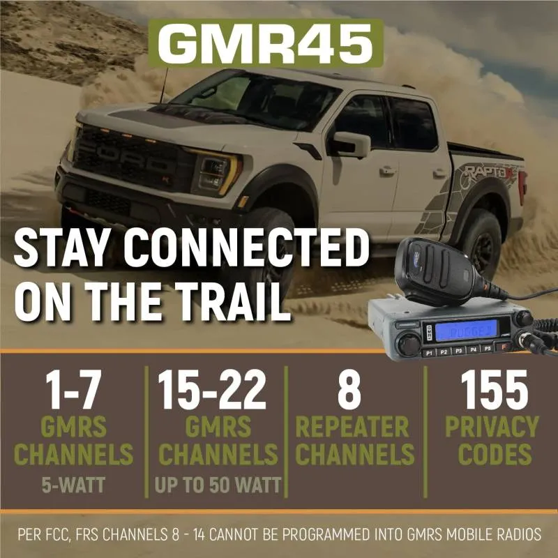Rugged Radios Ford Raptor Two-Way Mobile Radio Kit - 41 Watt - G1 Waterproof