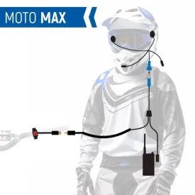 Rugged Radios MOTO MAX Complete Motorcycle Communication Kit with Heavy-Duty OFFROAD Cables - With V3 - Business Band Radio