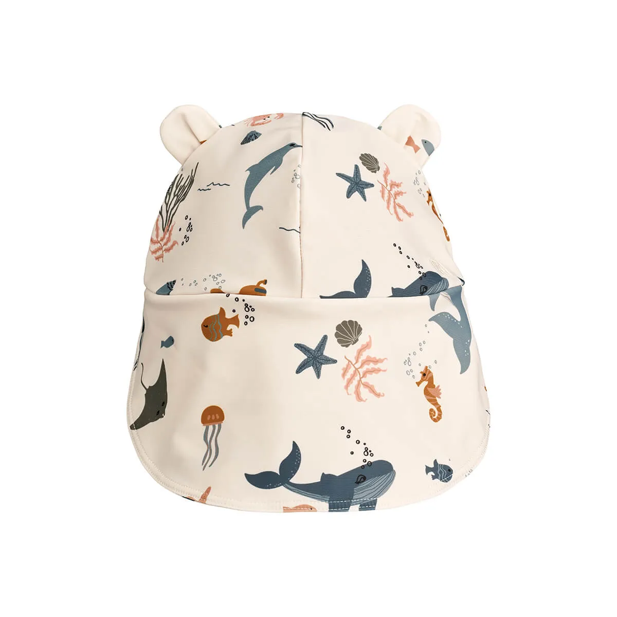 Senia UV Sun Hat With Ears in Sea Creature / Sandy by Liewood
