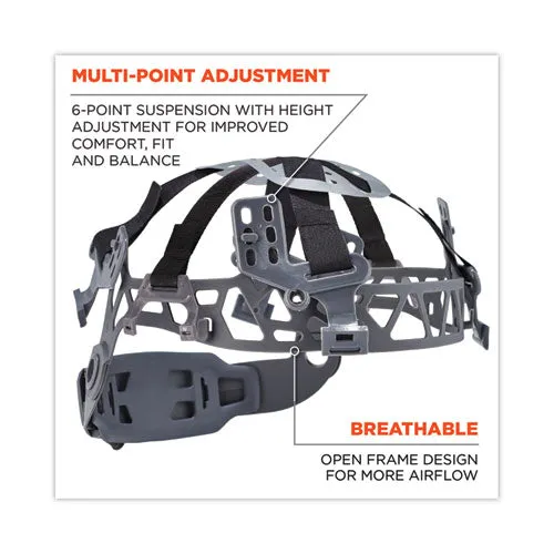 Skullerz 8975led Class C Safety Helmet W/8981 Universal Led Headlamp, 6-pt Ratchet Susp, Orange, Ships In 1-3 Business Days
