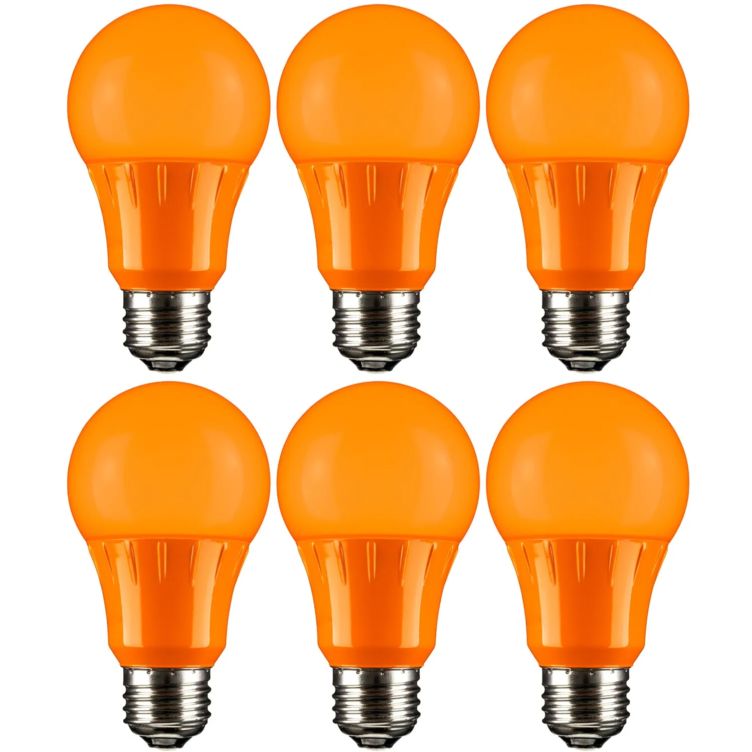 SUNLITE  A19/3W/O/LED/6PK LED Colored A19 3W Light Bulbs with Medium (E26) Base (6 Pack) - Orange