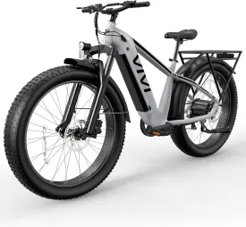 Vivi ACE01 Electric Bike for Adults, 26" x 4.0 Fat Tire Ebike, 1475W Peak Motor Torque Sensor Electric Mountain Bike, 25MPH Electric Bicycle with 48V 15AH Battery, Hydraulic Brake, UL 2849 Certified