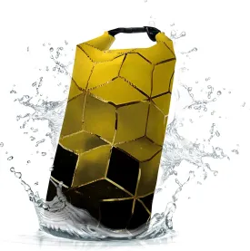 Waterproof Dry Bag,Roll Top Geometric Ombre Small Waterproof Backpack 5L/10L/20L Floating and Lightweight Bags for Kayaking, Boating, Fishing, Swimming and Camping