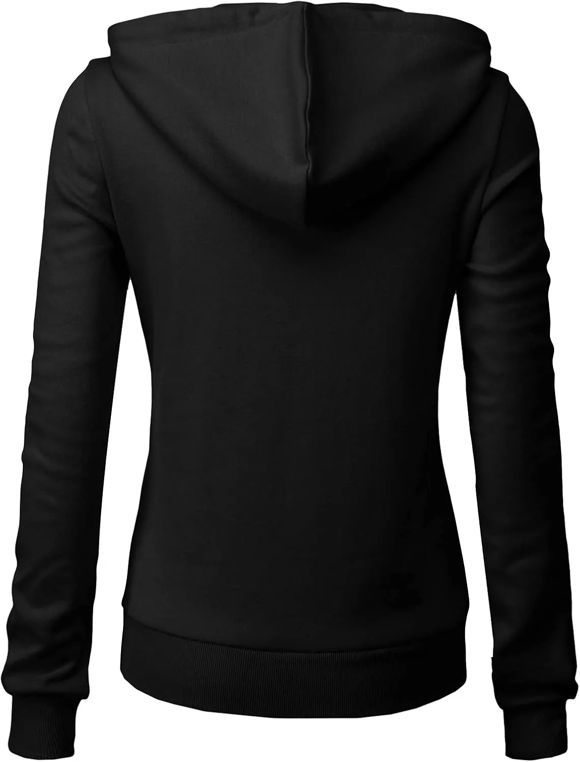Women's Slim Fit Zip Up Hoodie Lightweight Long Sleeve Kangaroo Pocket Basic Casual wear