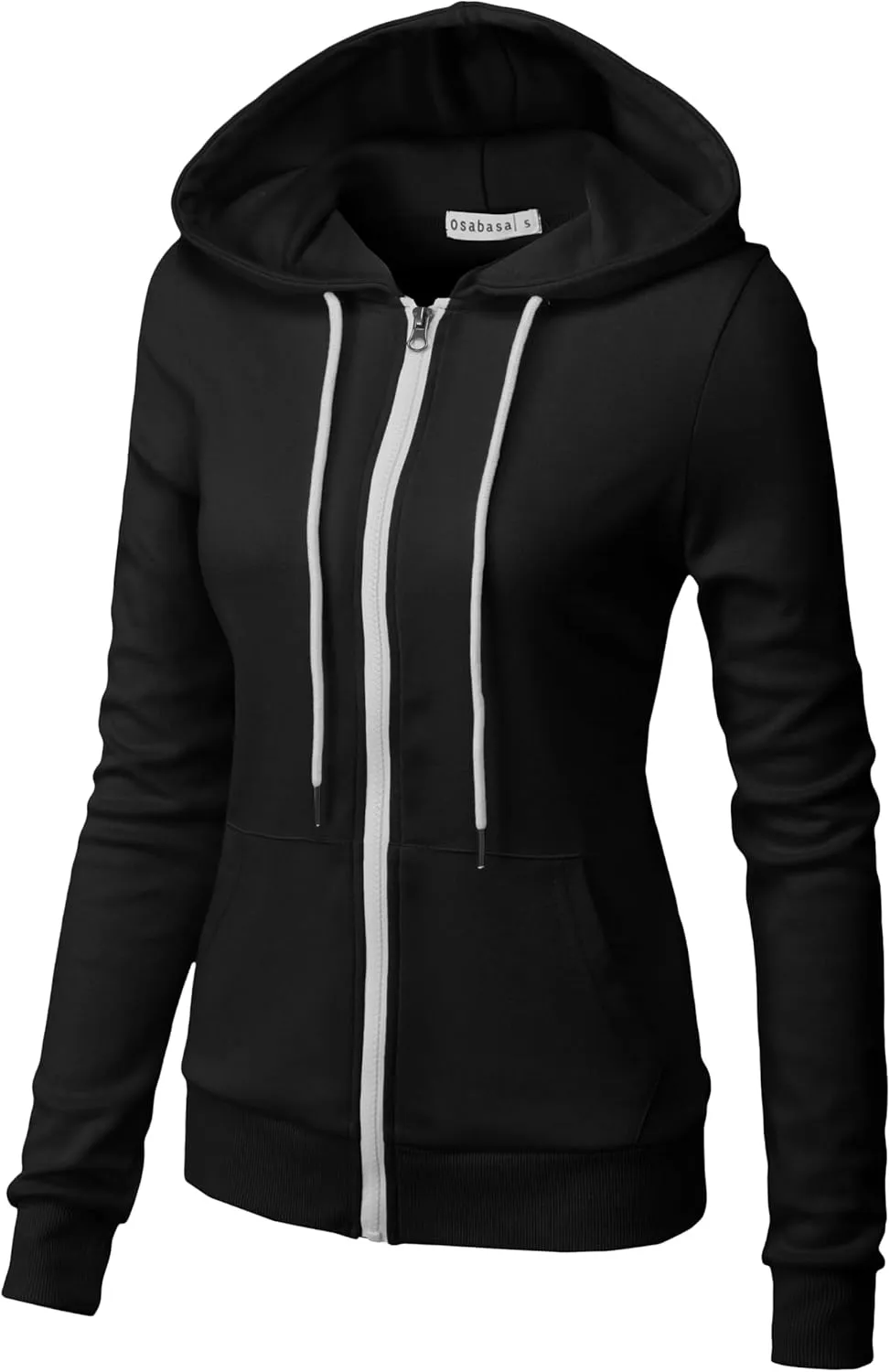 Women's Slim Fit Zip Up Hoodie Lightweight Long Sleeve Kangaroo Pocket Basic Casual wear