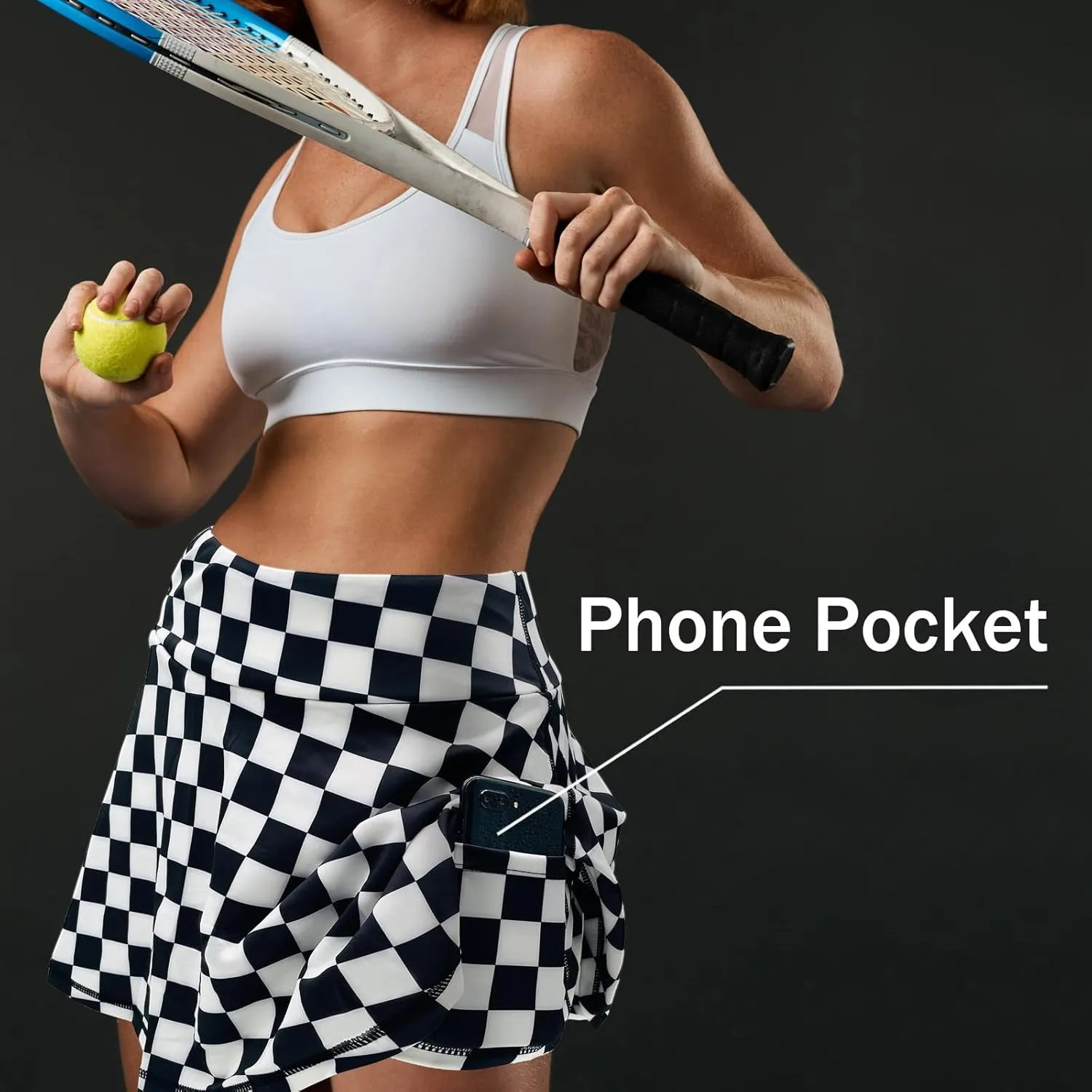 Womens Tennis Skirts Skorts High Waisted Golf Pleated Skirt for Athletic Running Pickleball Workout