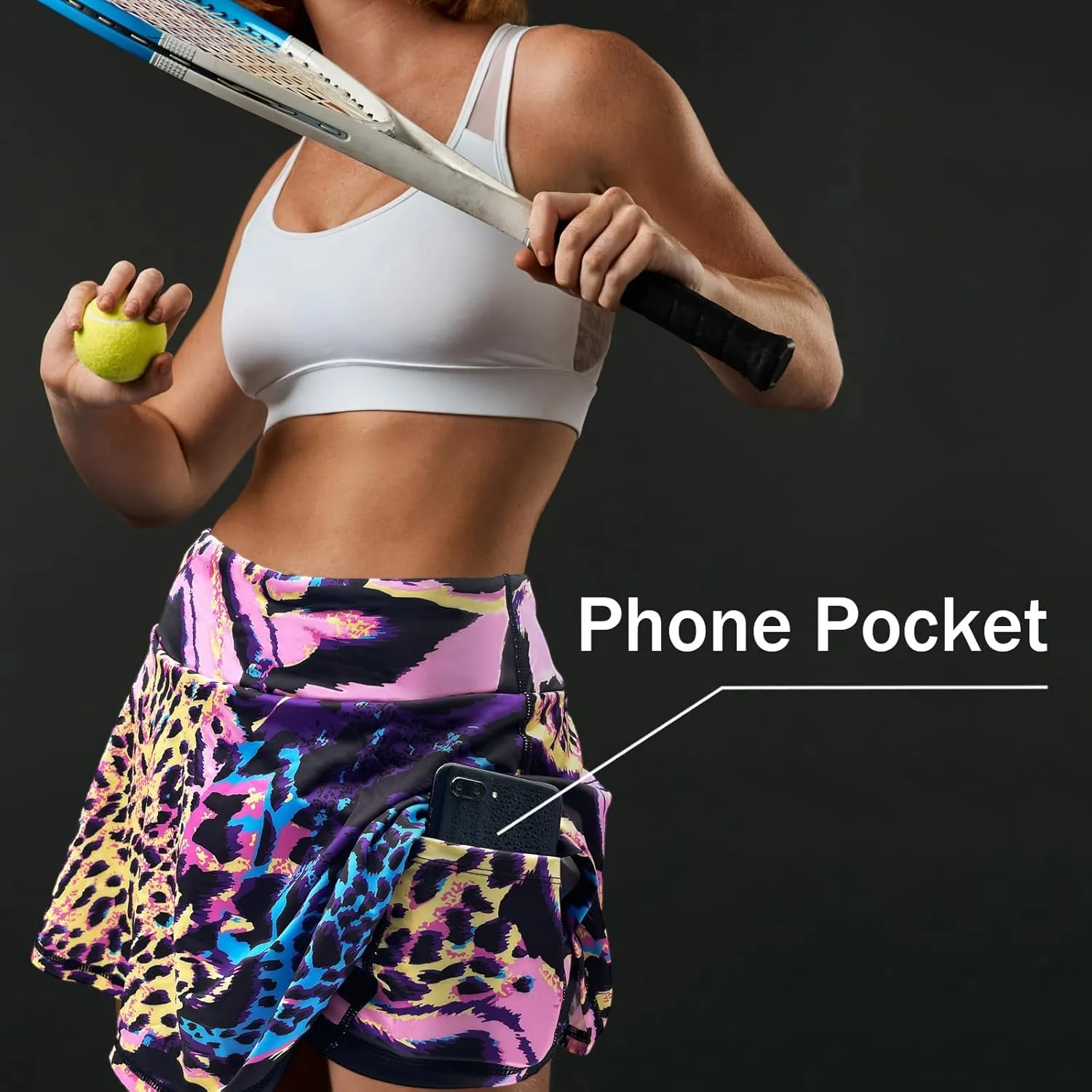 Womens Tennis Skirts Skorts High Waisted Golf Pleated Skirt for Athletic Running Pickleball Workout